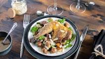 Guinea fowl supreme with buttered chestnuts Guinea fowl supreme with buttered chestnuts