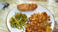 Pork Chops With Glazed Apples and Stuffing Pork Chops With Glazed Apples and Stuffing