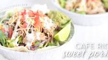 Cafe Rio Sweet Pork Burrito & Salad Copycat Recipe Cafe Rio Sweet Pork Burrito & Salad Copycat Recipe