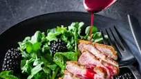 Pan-Seared Duck Breast with Balsamic Blackberry Sauce Pan-Seared Duck Breast with Balsamic Blackberry Sauce