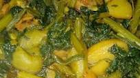 Recipe of Super Quick Homemade Lau shaker ghonto(bottle gourd leaves and mix veg stir fry) Recipe of Super Quick Homemade Lau shaker ghonto(bottle gourd leaves and mix veg stir fry)