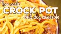 Crock Pot Chili Dog Casserole (Low Carb) Crock Pot Chili Dog Casserole (Low Carb)