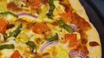 Homemade pizza in a convection oven Homemade pizza in a convection oven