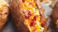 Twice-Baked Potatoes With Bacon and Cheddar Twice-Baked Potatoes With Bacon and Cheddar