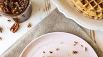 Easy Pecan Waffles with Pecan Praline Sauce Easy Pecan Waffles with Pecan Praline Sauce