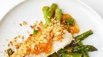 Crispy Miso-Butter Fish with Asparagus Crispy Miso-Butter Fish with Asparagus