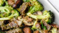 Sheet Pan Beef and Broccoli with Mushrooms (AIP, paleo, Whole30)