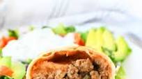 Baked Beef Chimichangas Baked Beef Chimichangas