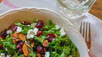 Kale Salad with Cranberries, Almonds and Goat Cheese Kale Salad with Cranberries, Almonds and Goat Cheese