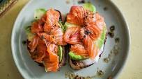 Bruschetta with avocado and cured salmon Bruschetta with avocado and cured salmon