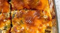 Cheesy Ground Beef With Spinach And Cauliflower Rice Casserole Cheesy Ground Beef With Spinach And Cauliflower Rice Casserole