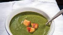 Creamy Spinach Soup with Paneer Croutons Creamy Spinach Soup with Paneer Croutons