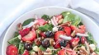 Spinach Strawberry Salad with Feta Cheese Spinach Strawberry Salad with Feta Cheese
