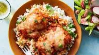 Mexican Chicken Thighs with Enchilada Sauce & Garlicky Rice Mexican Chicken Thighs with Enchilada Sauce & Garlicky Rice