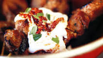 Pork skewers with harissa Pork skewers with harissa