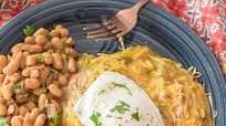 Traditional Flat Hatch Chile Enchiladas with an Egg Traditional Flat Hatch Chile Enchiladas with an Egg