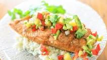 Jerk Salmon with Fresh Pineapple Salsa Jerk Salmon with Fresh Pineapple Salsa
