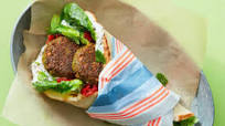 Falafel Gyro with Tzatziki: No chopping. No slicing. No knife required! Falafel Gyro with Tzatziki: No chopping. No slicing. No knife required!