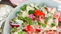 Cucumber Tomato Salad with Yogurt Dressing Cucumber Tomato Salad with Yogurt Dressing