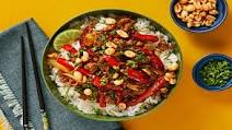 Sweet Chili Pork Bowls with Bell Pepper & Peanuts Sweet Chili Pork Bowls with Bell Pepper & Peanuts