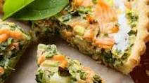 Salmon Quiche with Spinach, Dill, and Mozzarella Salmon Quiche with Spinach, Dill, and Mozzarella