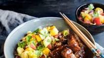 Sticky Hoisin Pork with Mango and Avocado Salsa Sticky Hoisin Pork with Mango and Avocado Salsa