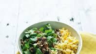 Thai beef larb with egg-fried rice Thai beef larb with egg-fried rice