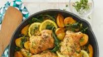 Skillet Lemon Chicken & Potatoes with Kale Skillet Lemon Chicken & Potatoes with Kale