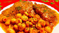 Veal cutlets with Champignon mushrooms Veal cutlets with Champignon mushrooms