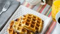 Blueberry & Chicken Sausage Pizza Waffles Blueberry & Chicken Sausage Pizza Waffles