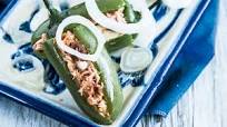 Chiles jalapeños rellenos de atún Chiles jalapeños rellenos de atún