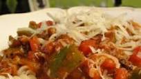 BRATS in Red Sauce over Pasta BRATS in Red Sauce over Pasta