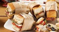 Italian-style sandwiches on focaccia bread Italian-style sandwiches on focaccia bread