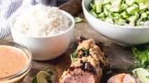 Grilled Thai Pork Tenderloin with Coconut Lime Peanut Sauce Grilled Thai Pork Tenderloin with Coconut Lime Peanut Sauce