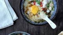 Pork Meatball Congee with Dried Scallops Pork Meatball Congee with Dried Scallops