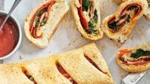 Pepperoni and Spinach Stromboli Pepperoni and Spinach Stromboli