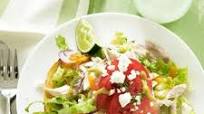 Chicken Tostadas with Avocado Sauce Chicken Tostadas with Avocado Sauce