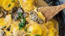Cheese Ravioli in Creamy Mushroom Sauce Cheese Ravioli in Creamy Mushroom Sauce
