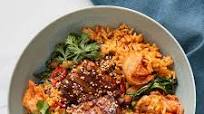 Filipino Pork Sisig with Garlic Kimchi Fried Rice Recipe Filipino Pork Sisig with Garlic Kimchi Fried Rice Recipe