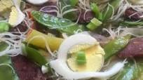 Pancit Bihon with Chinese Sausages and Vegetables Pancit Bihon with Chinese Sausages and Vegetables
