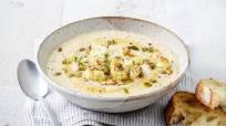 Roast cauliflower cheese soup Roast cauliflower cheese soup