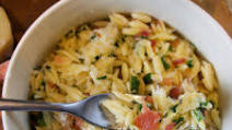 Garlic Orzo with Bacon & Greens in the Instant Pot Garlic Orzo with Bacon & Greens in the Instant Pot