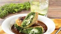 Huauzontles Rellenos de Queso Oaxaca y Salsa de Chile Pasilla Huauzontles Rellenos de Queso Oaxaca y Salsa de Chile Pasilla