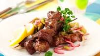 Lamb skewers with baba ghanoush Lamb skewers with baba ghanoush