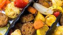 One Pan Oven Roasted Sausage and Vegetables One Pan Oven Roasted Sausage and Vegetables