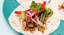 Thistle Fajitas with Jackfruit Carnitas, Fajita Veggies & Hemp Avocado Crema Thistle Fajitas with Jackfruit Carnitas, Fajita Veggies & Hemp Avocado Crema
