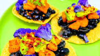 Black bean sweet potato tostadas Black bean sweet potato tostadas