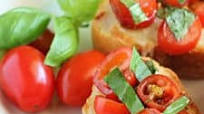 Tomato, Basil and Mozzarella Bruschetta Tomato, Basil and Mozzarella Bruschetta