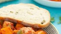 Slow-cooked vegetarian sausage casserole Slow-cooked vegetarian sausage casserole