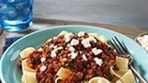 Beef, Feta and Spinach Spaghetti Bolognaise Beef, Feta and Spinach Spaghetti Bolognaise